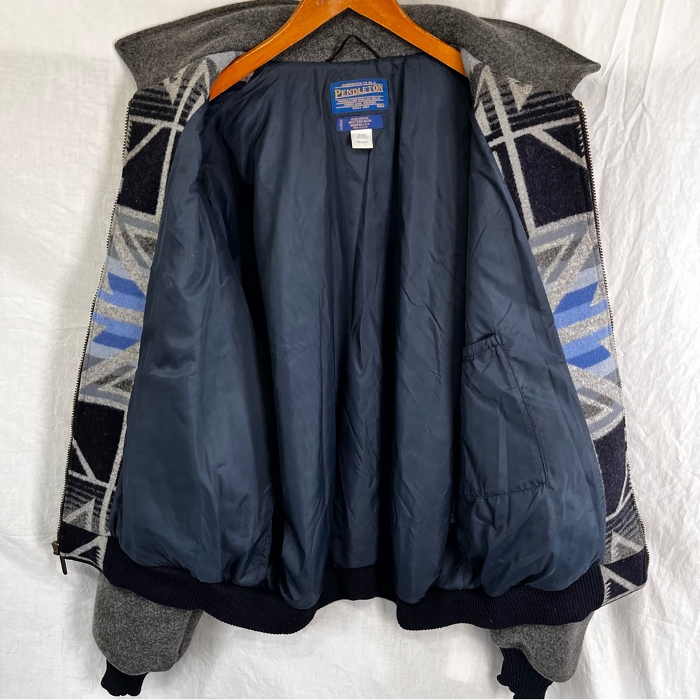 Vintage Pendleton Wool Bomber Jacket Men XXL High… - image 8